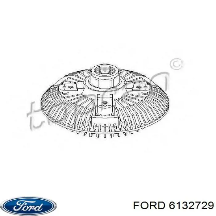 Do koszyka 6132729 Ford Sprzęgło wiskotyczne wentylatora chłodzenia