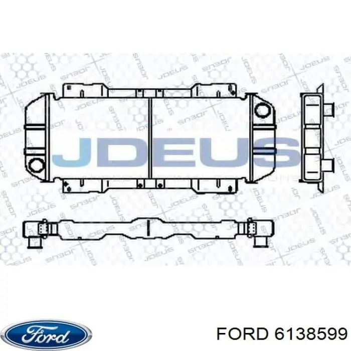 Do koszyka 6138599 Ford Chłodnica silnika