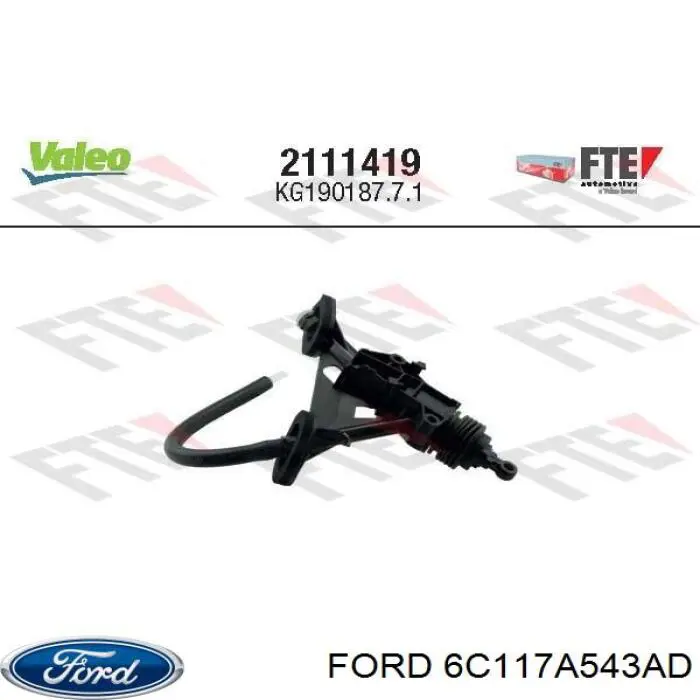 Cylinder sprzęgła główny Ford 6C117A543AD cena, od 38,38 USD