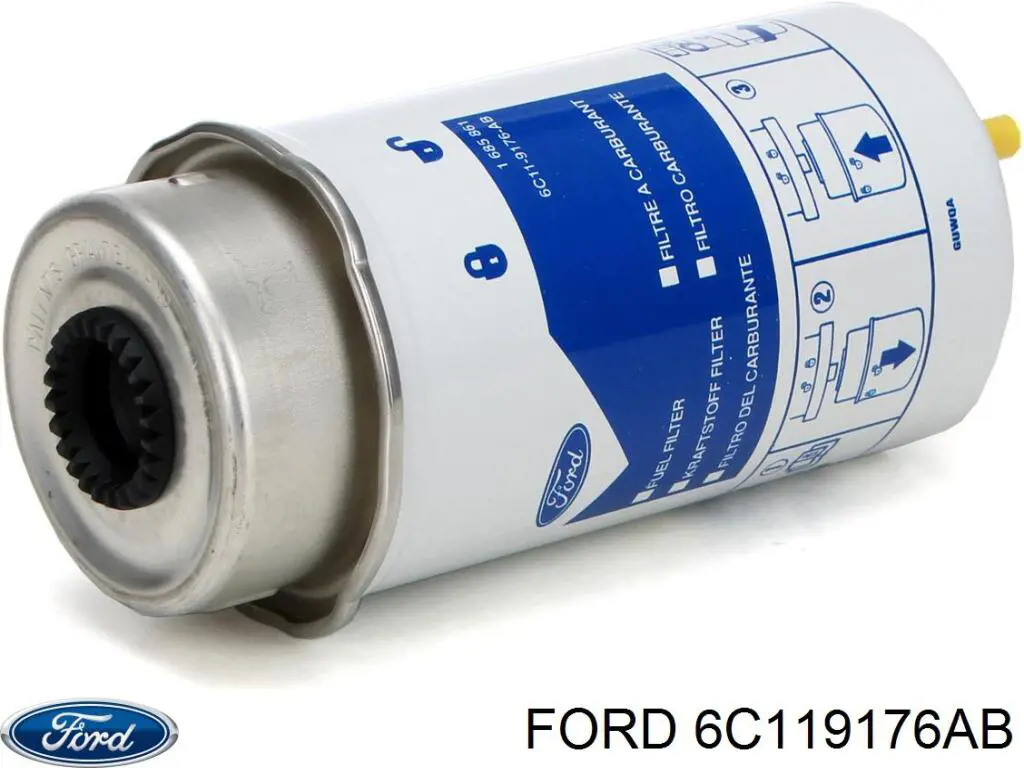 Filtr paliwa Ford 6C119176AB cena, od 52,63 USD