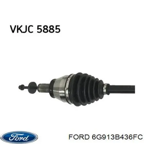 6G913B436FC Ford Półoś napędowa przednia prawa