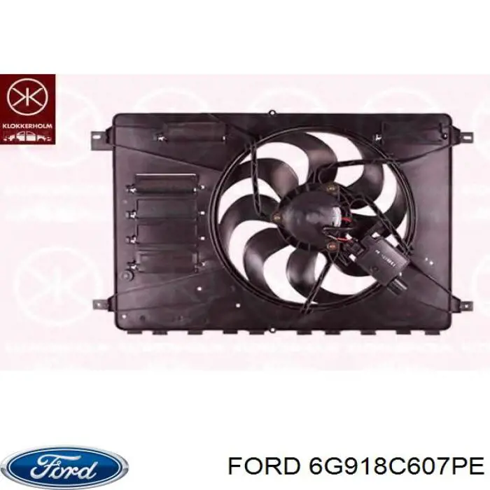 Dyfuzor chłodnicy, w komplecie z silnikiem i wirnikiem Ford 6G918C607PE cena, od 142,79 USD