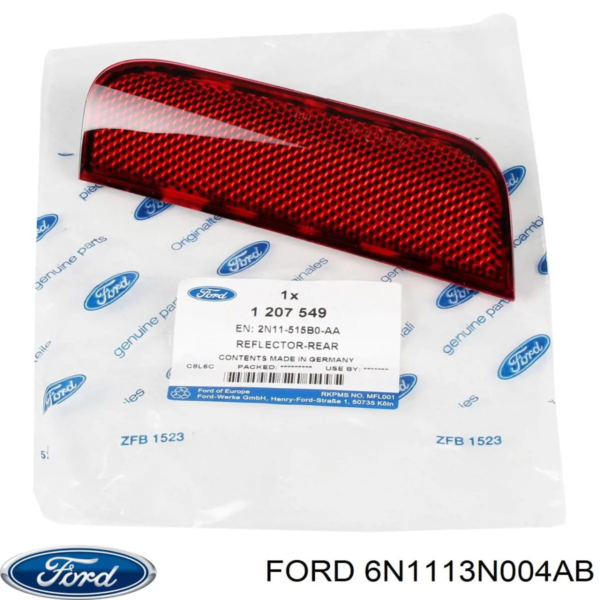 6N1113N004AB Ford Płyta lampy zespolonej tylnej kontaktowa