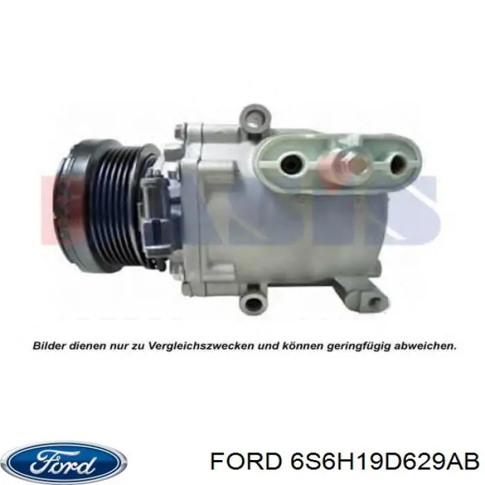 Sprężarka klimatyzacji Ford 6S6H19D629AB cena, od 146,42 USD