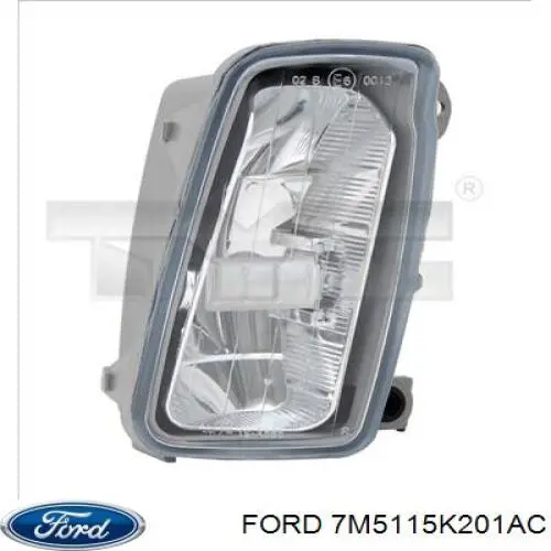 Lampa przeciwmgielna prawa Ford 7M5115K201AC cena, od 52,42 USD