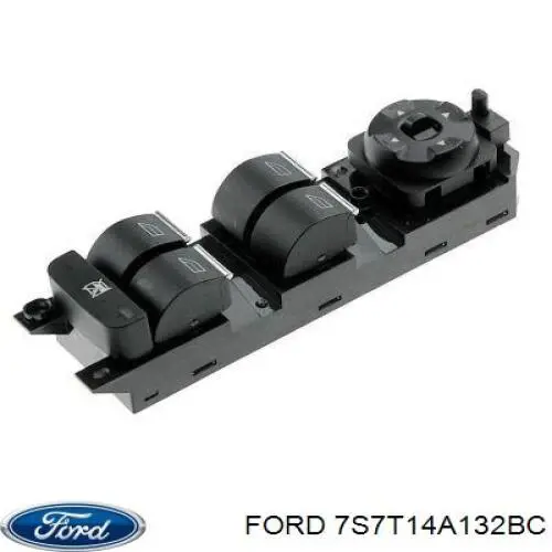Panel przyciskowy sterowania podnośnikiem szyby przedni lewy Ford 7S7T14A132BC cena, od 40,86 USD