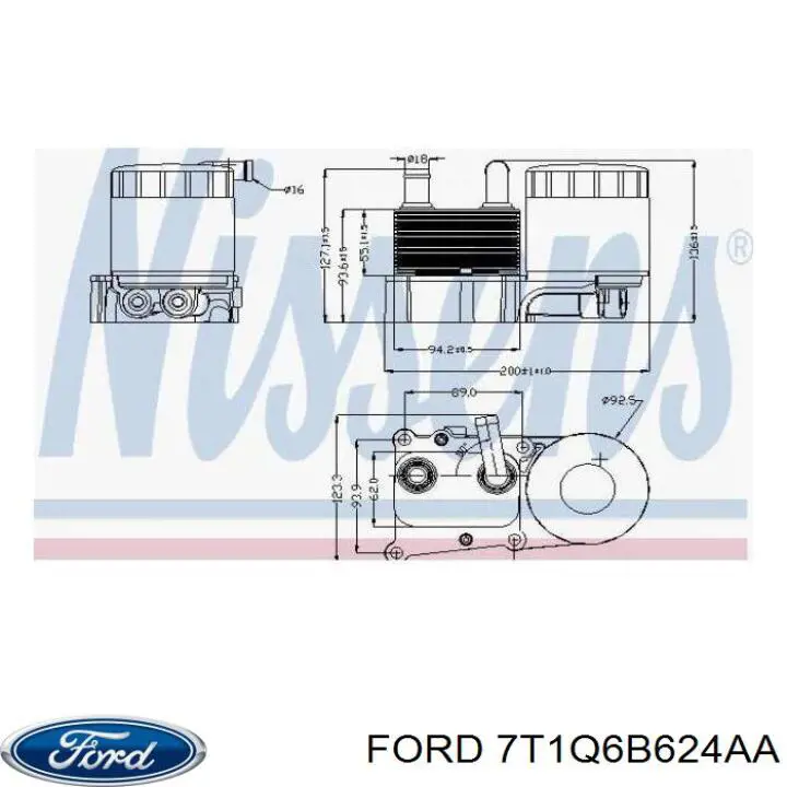 Obudowa filtra oleju Ford 7T1Q6B624AA cena, od 42,69 USD