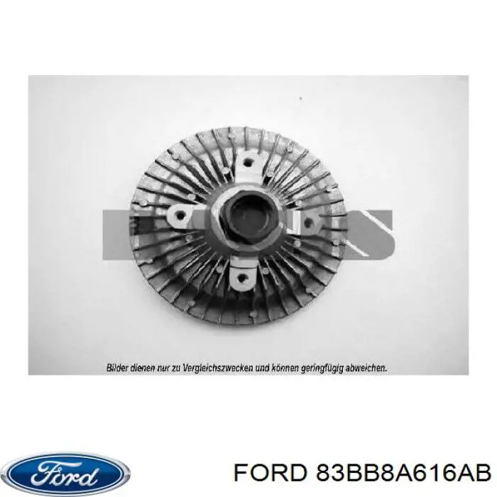 Do koszyka 83BB8A616AB Ford Sprzęgło wiskotyczne wentylatora chłodzenia