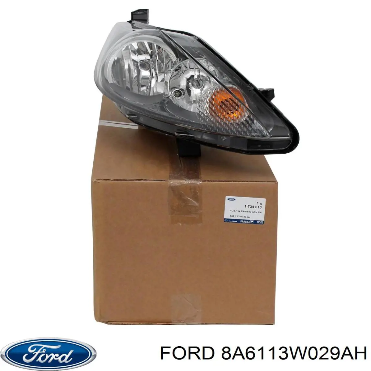 8A6113W029AH Ford Reflektor prawy