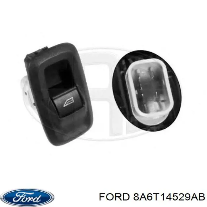 Włącznik przyciskowy podnośnika szyby przedni prawy Ford 8A6T14529AB cena, od 30,65 USD