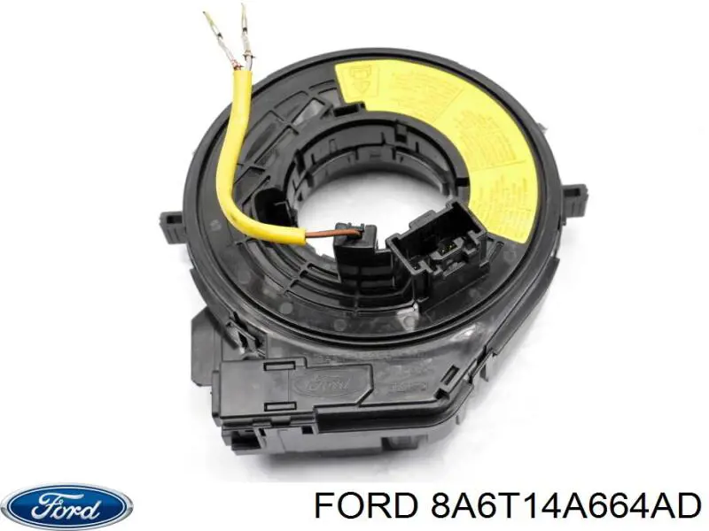 8A6T14A664AD Ford Pierścień kontaktowy AIRBAG, taśma kierownicy
