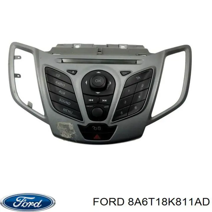 8A6T18K811AD Ford Panel przyciskowy sterowania podnośnikiem szyb konsoli centralnej