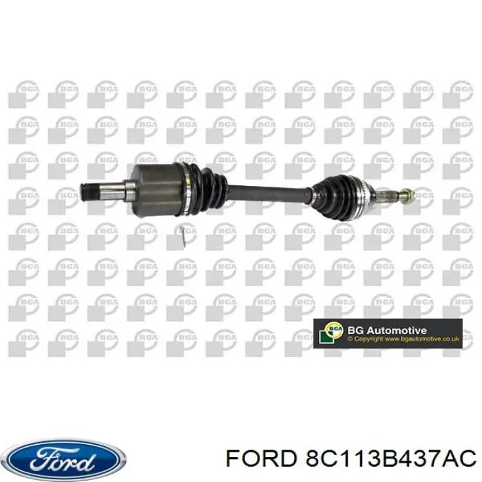 Do koszyka 8C113B437AC Ford Półoś napędowa przednia lewa