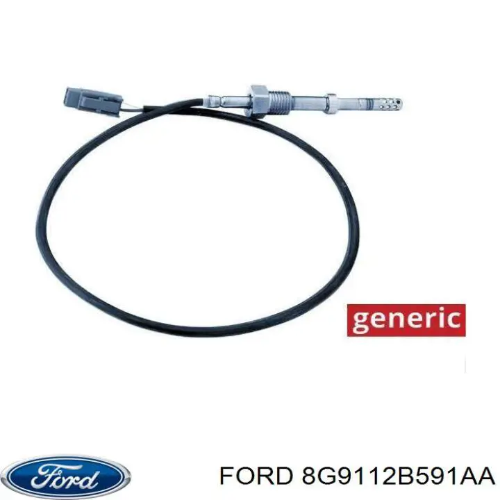Do koszyka 8G9112B591AA Ford Czujnik temperatury spalin, w katalizatorze