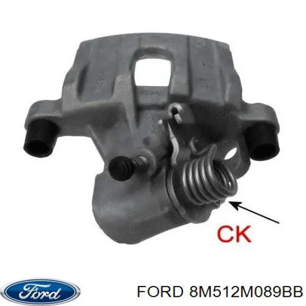 Do koszyka 8M512M089BB Ford Zacisk hamulcowy tylny lewy