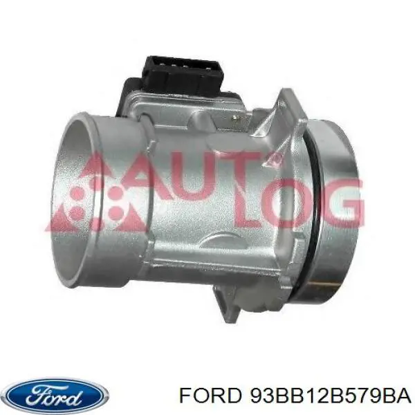 93BB12B579BA Ford Czujnik przepływu powietrza, przepływomierz powietrza M.A.F.