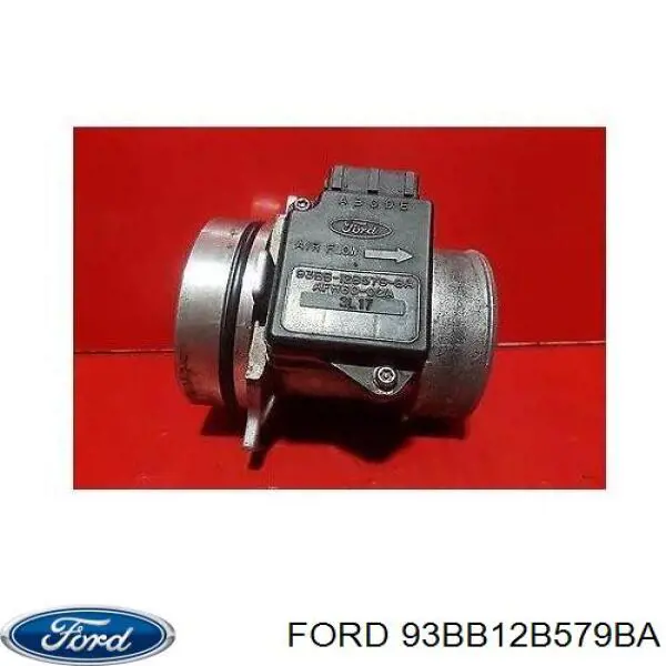 93BB12B579BA Ford Czujnik przepływu powietrza, przepływomierz powietrza M.A.F.