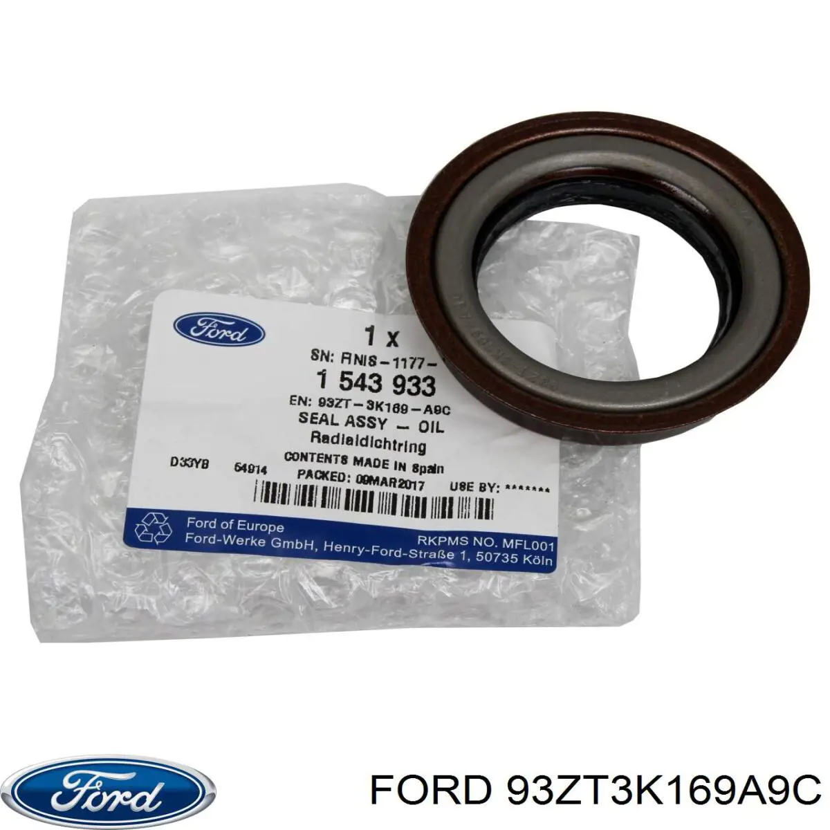 Uszczelniacz półosi lewej mostu przedniego Ford 93ZT3K169A9C cena, od 7,96 USD