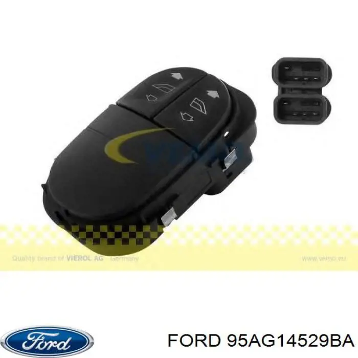 Panel przyciskowy sterowania podnośnikiem szyby przedni lewy Ford 95AG14529BA cena, od 33,56 USD