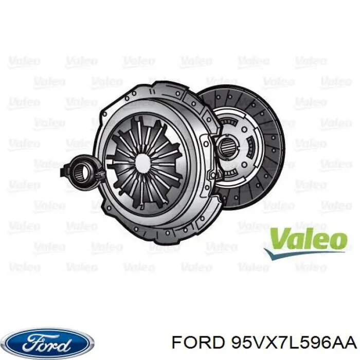 Zestaw sprzęgła (3 części) Ford 95VX7L596AA cena, od 157,30 USD