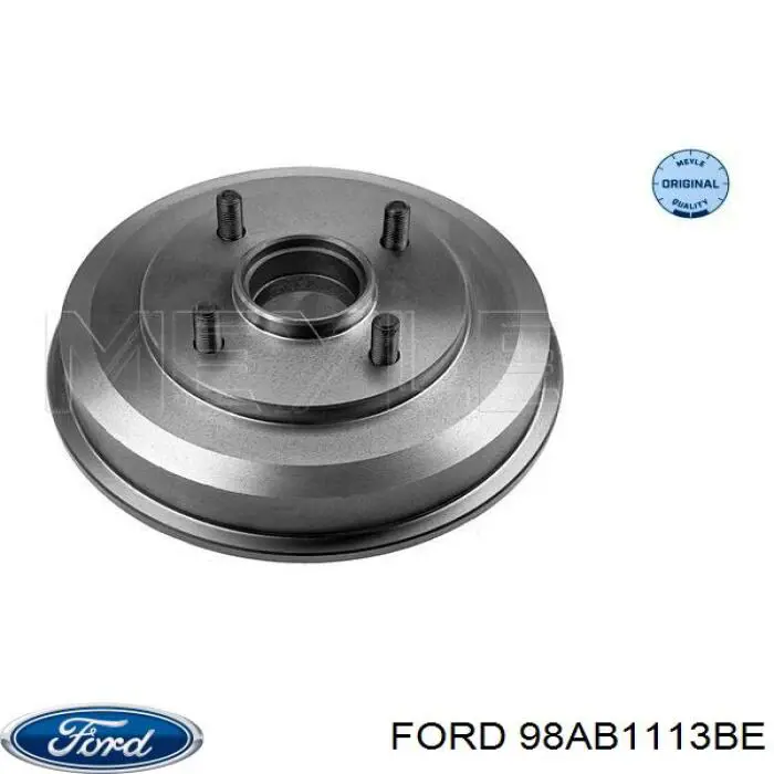 Do koszyka 98AB1113BE Ford Bęben hamulcowy tylny