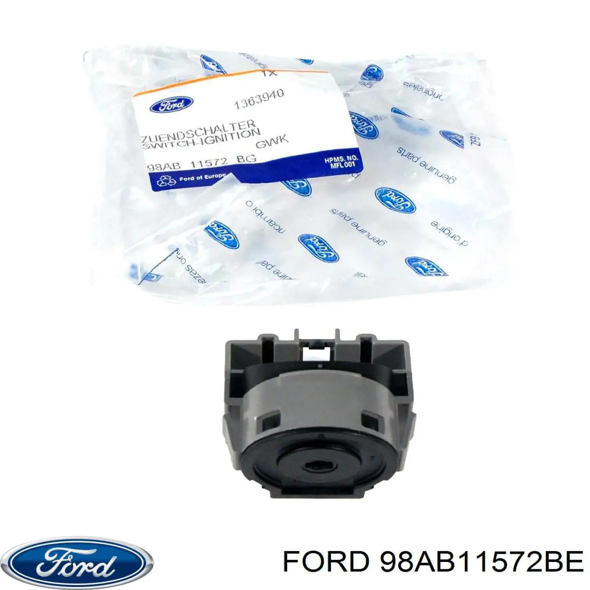 Do koszyka 98AB11572BE Ford Kostka stacyjki zapłonowej