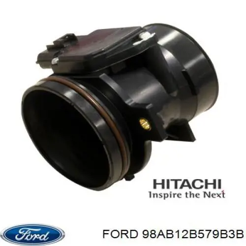 98AB12B579B3B Ford Czujnik przepływu powietrza, przepływomierz powietrza M.A.F.