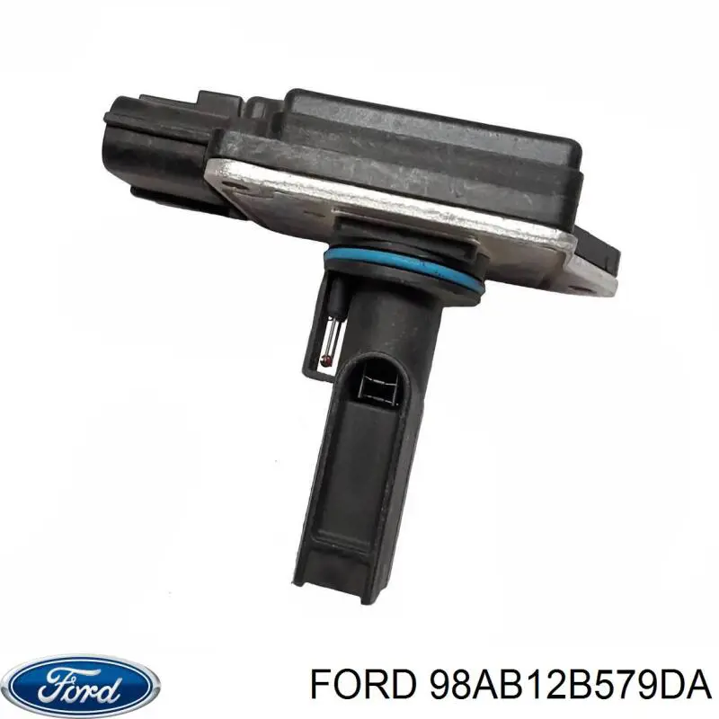 98AB12B579DA Ford Czujnik przepływu powietrza, przepływomierz powietrza M.A.F.