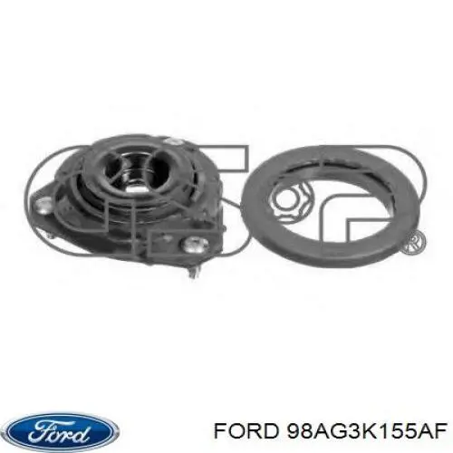98AG3K155AF Ford Poduszka amortyzatora przedniego