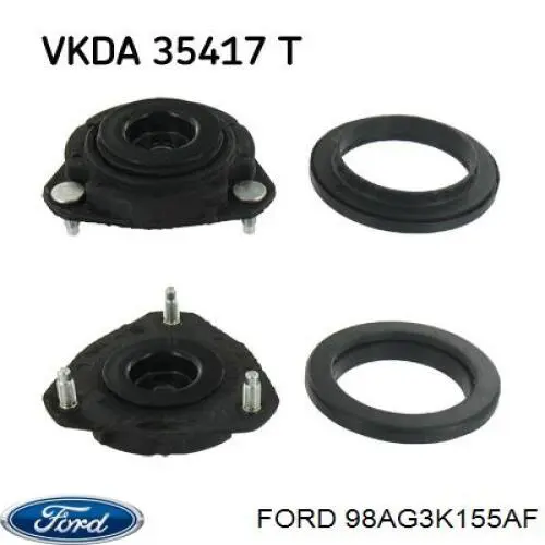 Poduszka amortyzatora przedniego Ford 98AG3K155AF cena, od 21,50 USD