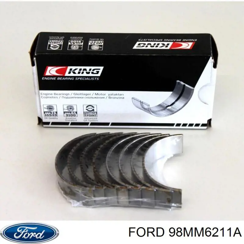 Panewki korbowodowe wału korbowego, zestaw, standardowe (STD) Ford 98MM6211A cena, od 21,78 USD