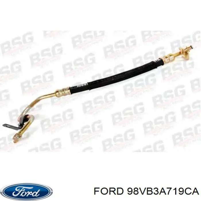 Do koszyka 98VB3A719CA Ford Przewód hydraulicznego układu wspomagania wysokiego ciśnienia, od pompy do maglownicy (mechanizmu)