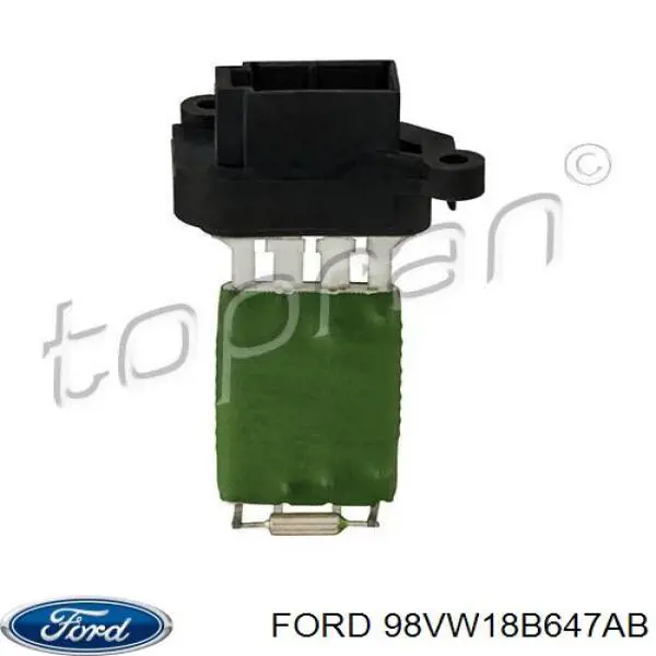 98VW18B647AB Ford Rezystor wentylatora nagrzewnicy (ogrzewacza kabiny)