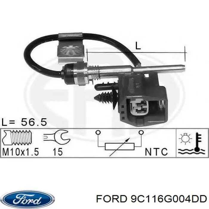 Do koszyka 9C116G004DD Ford Czujnik temperatury płynu chłodzącego