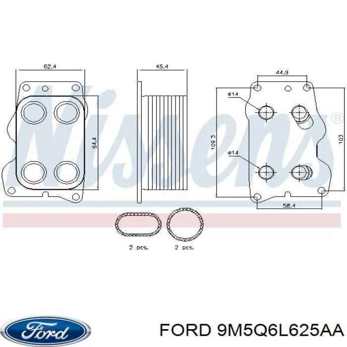 9M5Q6L625AA Ford Obudowa filtra oleju