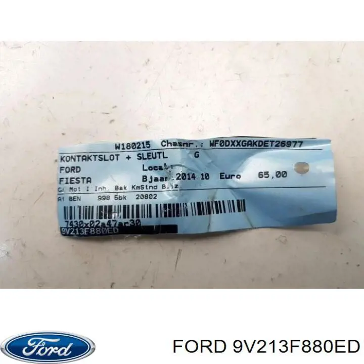 Do koszyka 9V213F880ED Ford Stacyjka zapłonowa