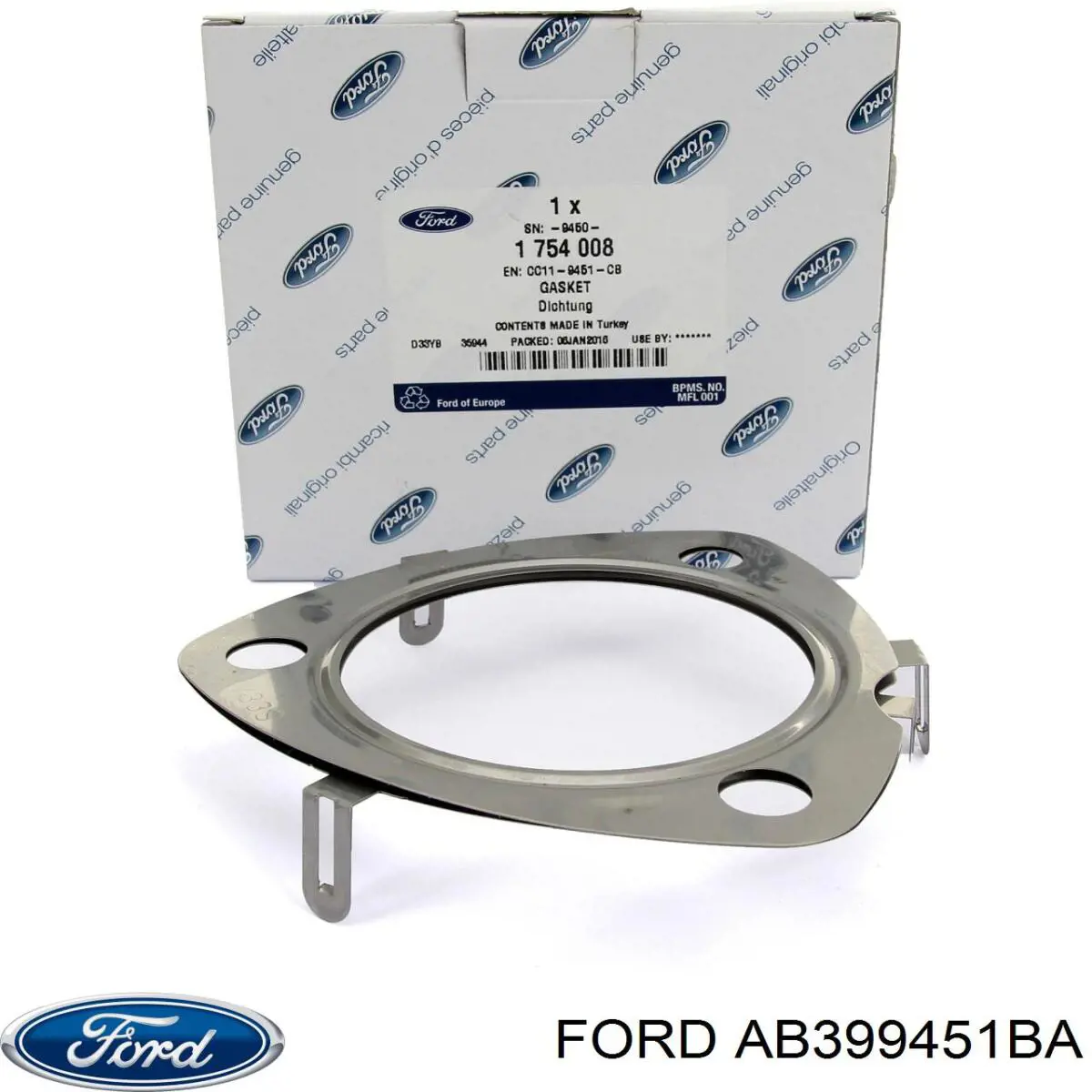 Uszczelka rury odbiornika tłumika Ford AB399451BA cena, od 3,45 USD