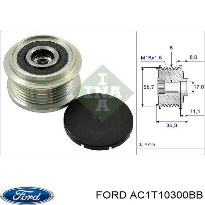 AC1T10300BB Ford Alternator