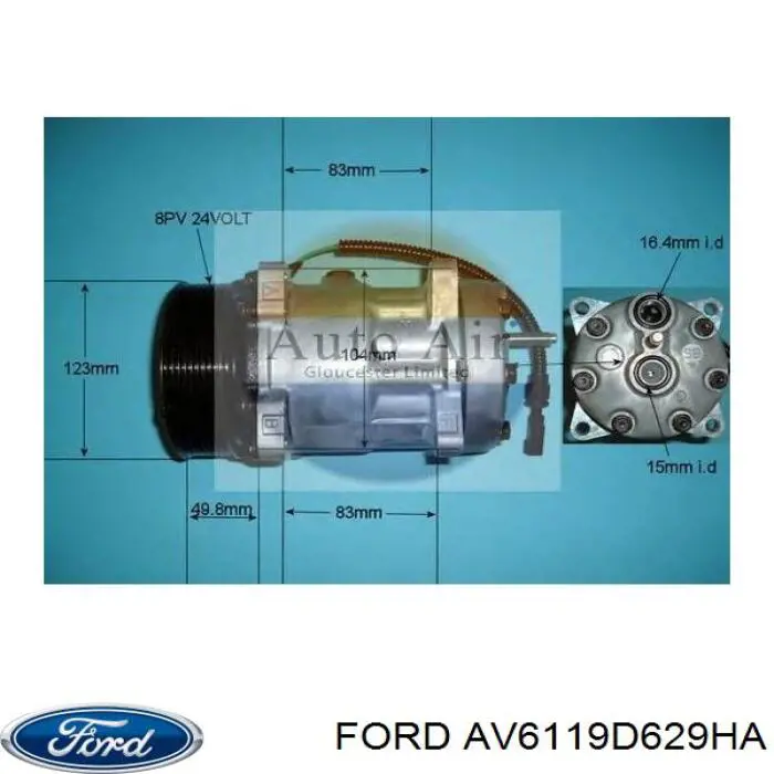 Sprężarka klimatyzacji 4472807070 Ford