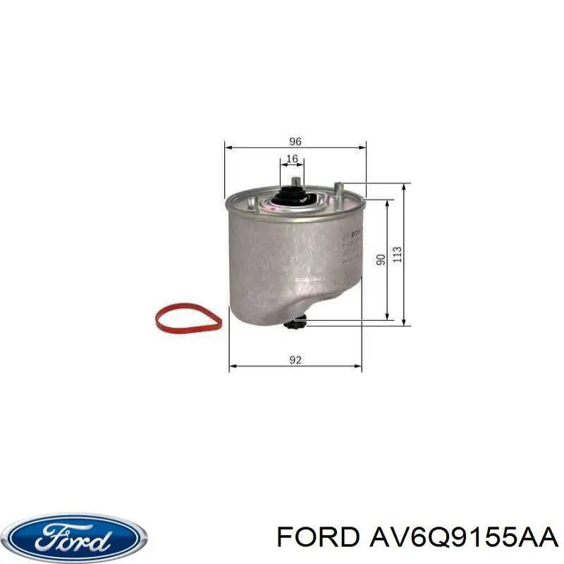 Filtr paliwa Ford AV6Q9155AA cena, od 38,85 USD
