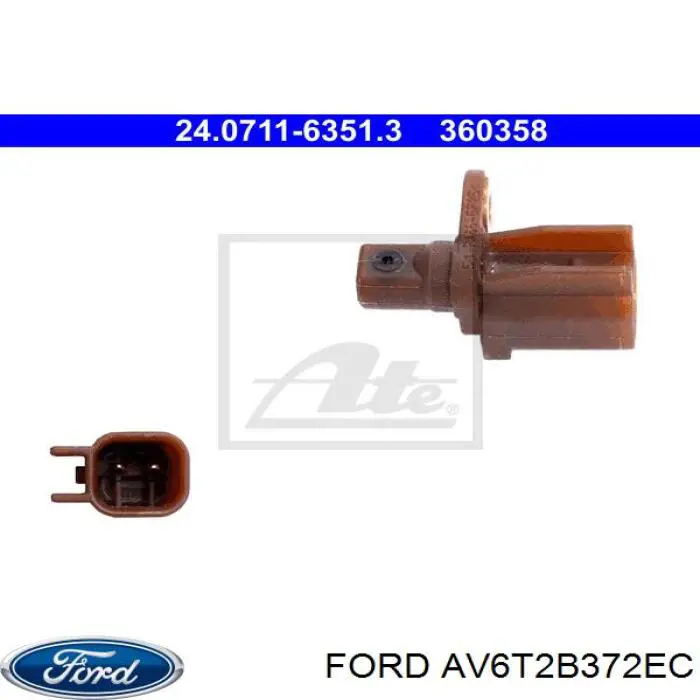 Czujnik ABS tylny Ford AV6T2B372EC cena, od 11,59 USD