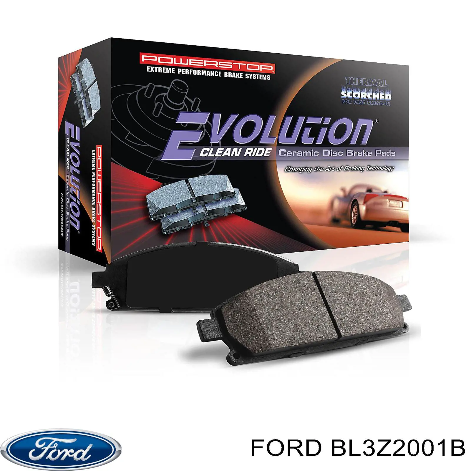 Do koszyka G2MZ2V001C Ford Klocki hamulcowe przednie tarczowe