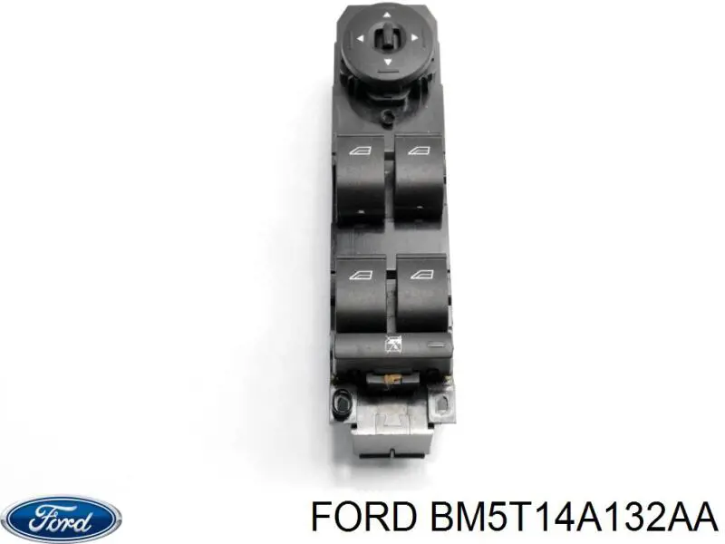 Panel przyciskowy sterowania podnośnikiem szyby przedni lewy Ford BM5T14A132AA cena, od 15,69 USD
