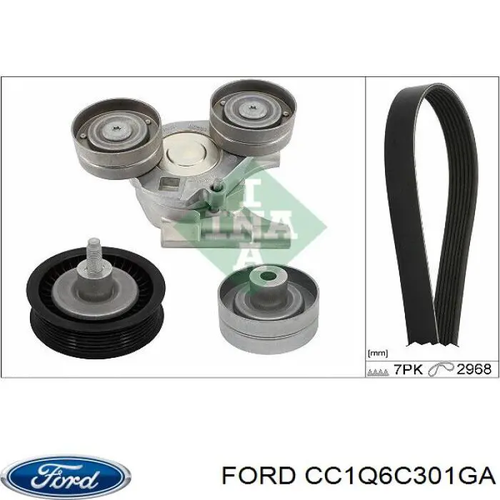 Pas napędowy mechanizmów Ford CC1Q6C301GA cena, od 43,87 USD