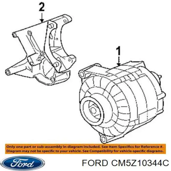 Koło pasowe alternatora Ford CM5Z10344C cena, od 44,34 USD