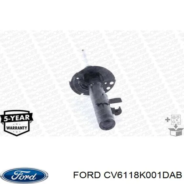 Do koszyka CV6118K001DAB Ford Amortyzator przedni lewy