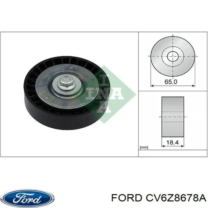 CV6Z8678A Ford Rolka prowadząca kierunkowa paska rozrządu