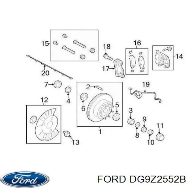 Zacisk hamulcowy tylny prawy Ford BRCF428 cena, od 14,56 USD