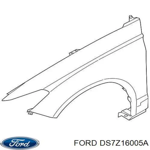 Błotnik przedni prawy Ford DS7Z16005A cena, od 102,29 USD