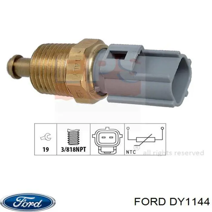 DY1144 Ford czujnik temperatury płynu chłodzącego